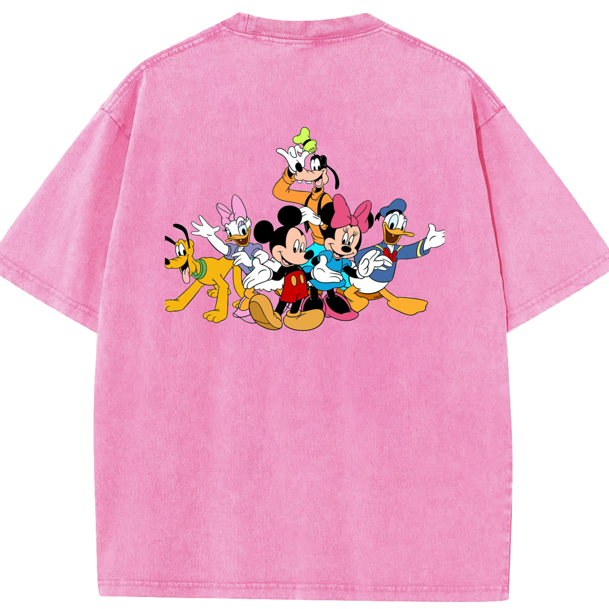 （画像用） ミッキーマウス Mickey Mouse 綿100% ヴィンテージ風 半袖Tシャツ（背面プリント）